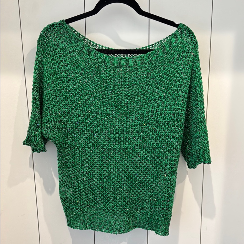 Green Knit Women's Sweater